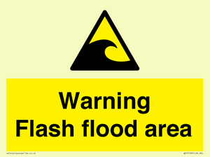 Warning Flash flood area